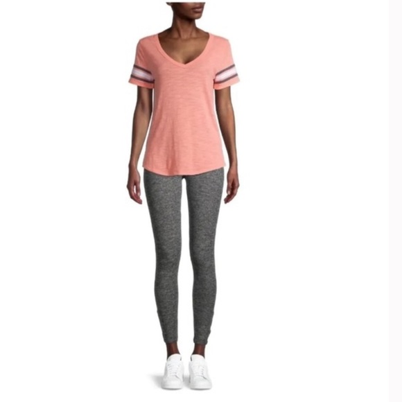 NWT Nobo heather Grey High Rise Sueded Macrame Ankle suede Leggings tights new - Picture 1 of 8